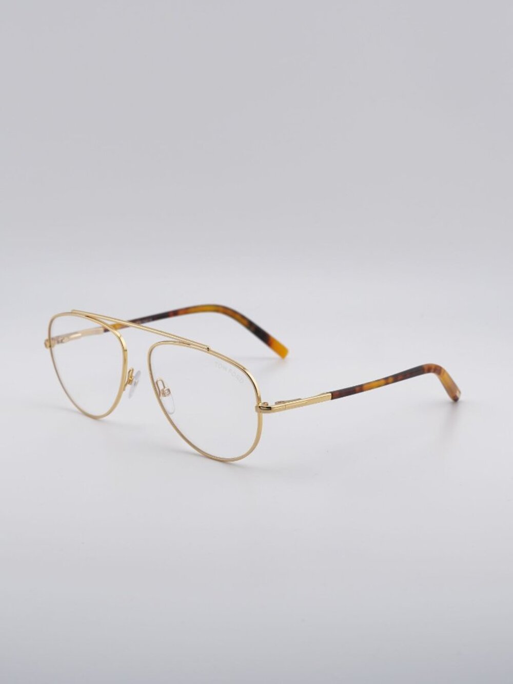 Tom Ford FT5622-B 030 Eyeglasses Shiny Deep Gold 57mm Aviator Frame